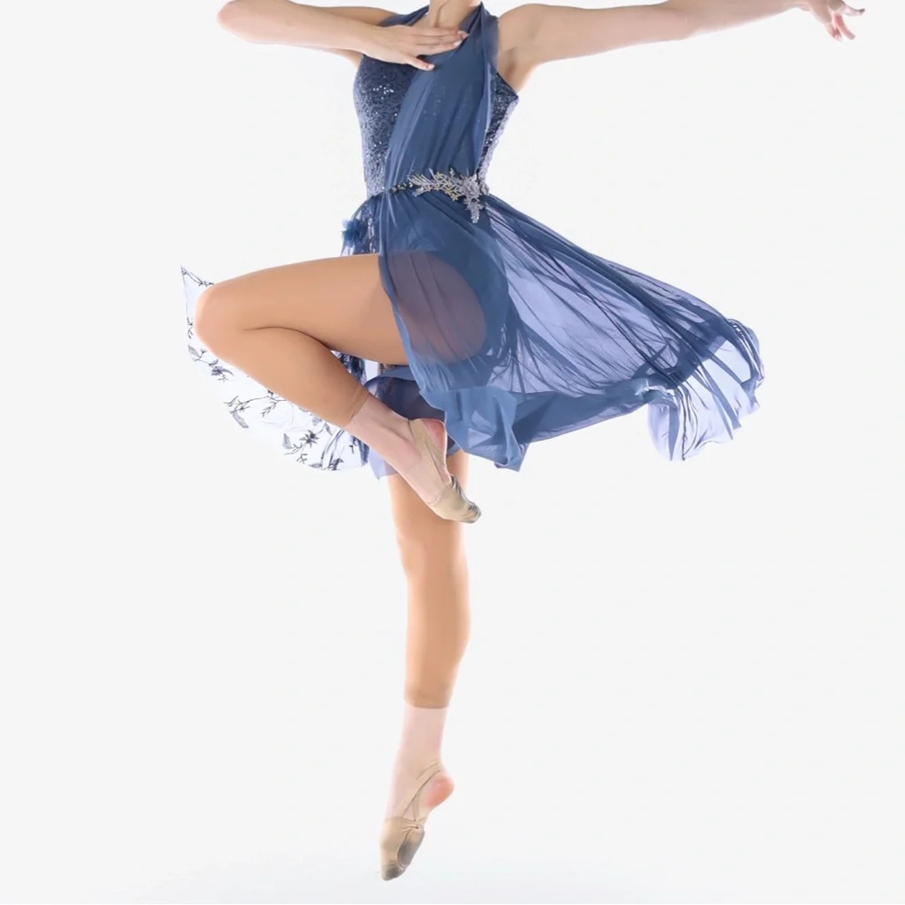 Elegant Lavender Dance Costume Dress - Picture 1 of 10